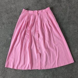 Koret Francisca Women's Vintage Pleated Pink Maxi Skirt Size Large Barbiecore